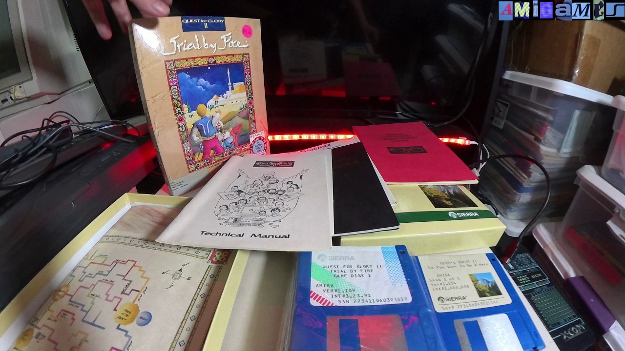 Quest for Glory 1 & 2 You want to be a hero & Trials by fire Unboxing Amiga Game