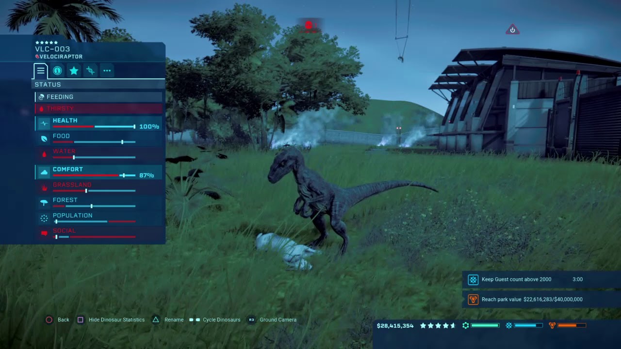 Jurassic World Evolution how to get 5 stars on isla pena