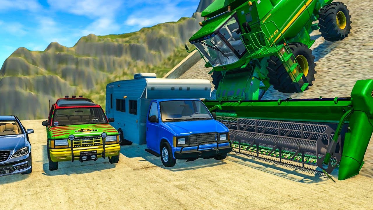 COMBINE HARVESTER CRASHES #1 - BeamNG Drive