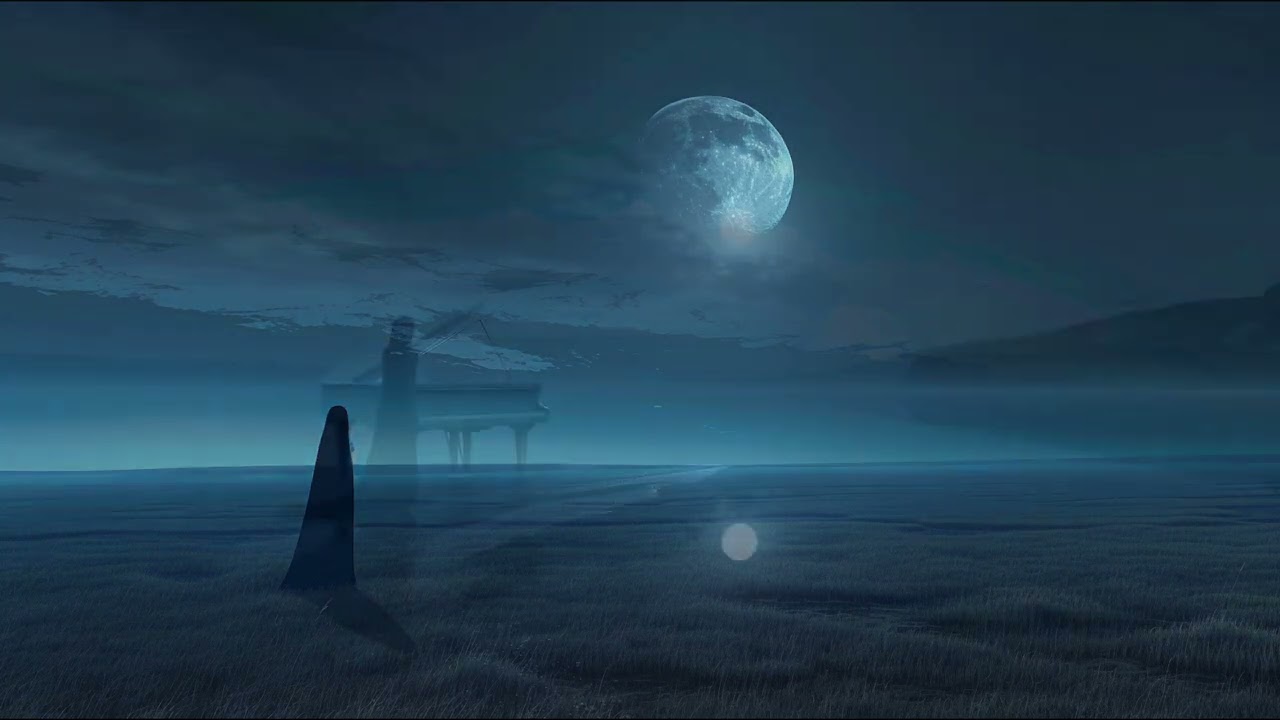 Luna, plays a solo piano under soft moonlight in G minor