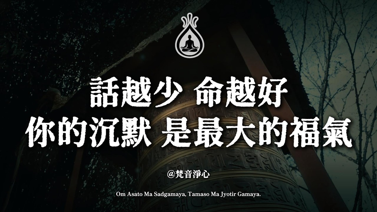 話越少，命越好！為什麼真正有福氣的人，到最後都不愛說話了？ #話越少命越好 #沉默是福 #止語修行 #佛學智慧 #虛雲老和尚 #口業 #福報 #因果 #心靈成長 #中年覺醒 #安靜的力量 #獨處