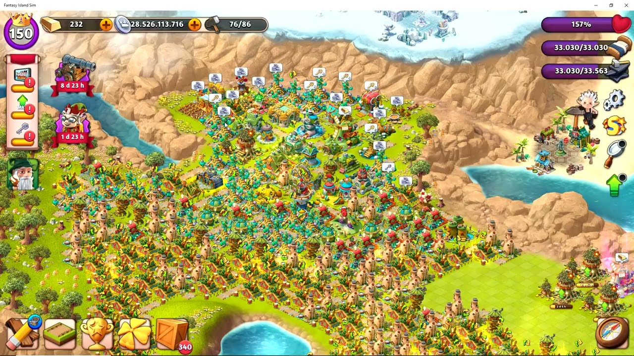 FANTASY ISLAND SIM: FUN FOREST ADVENTURE (DIA 645) LV 150 (MAX) (RANKING GLOBAL: 4721 - LOCAL: 71)