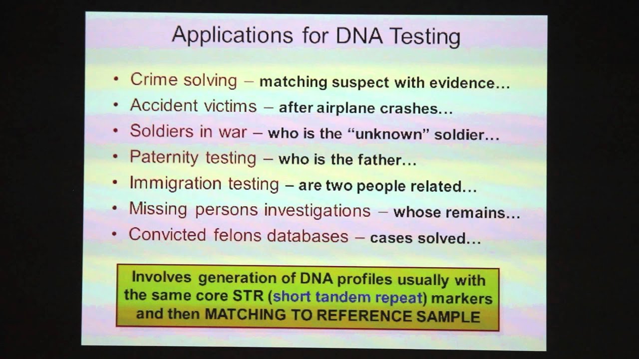 Dr. John Butler - Forensic DNA & DNA Databases: an Introduction to the Use & Issues of DNA-Typing