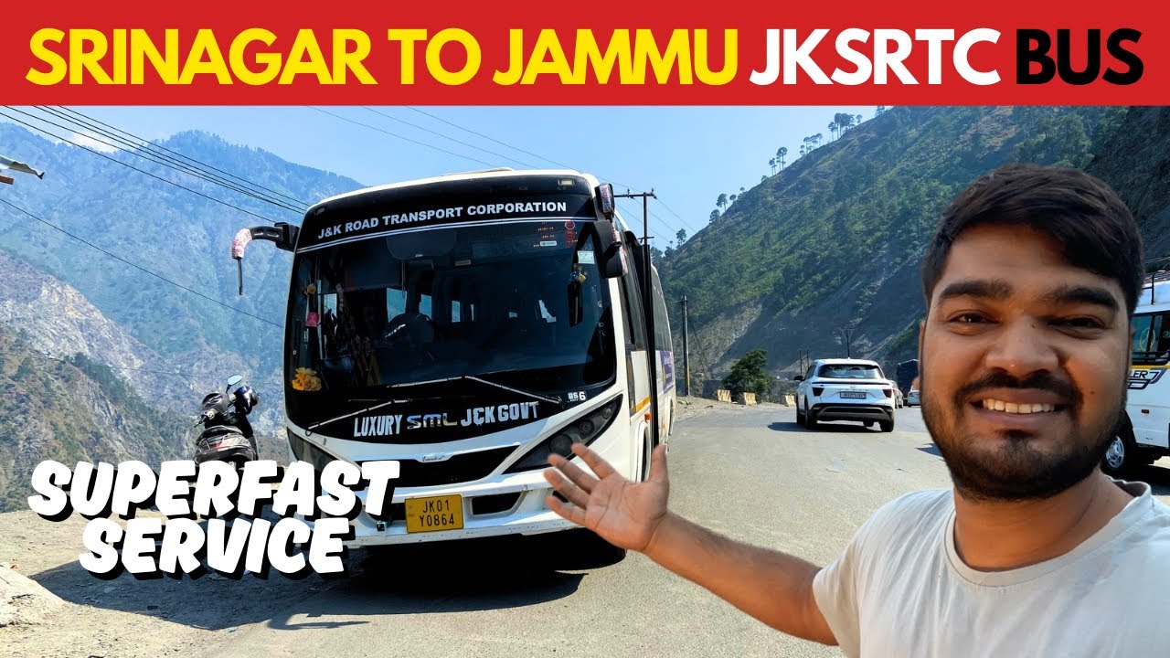 Srinagar to Jammu Bus Journey | JKSRTC AC Bus | Scenic Kashmir Valley via NH 44