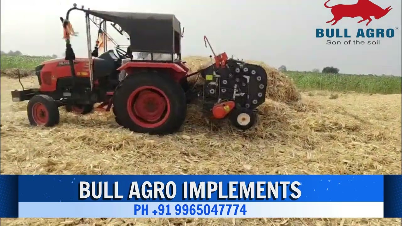 Bull Agro Round Baler in Maize