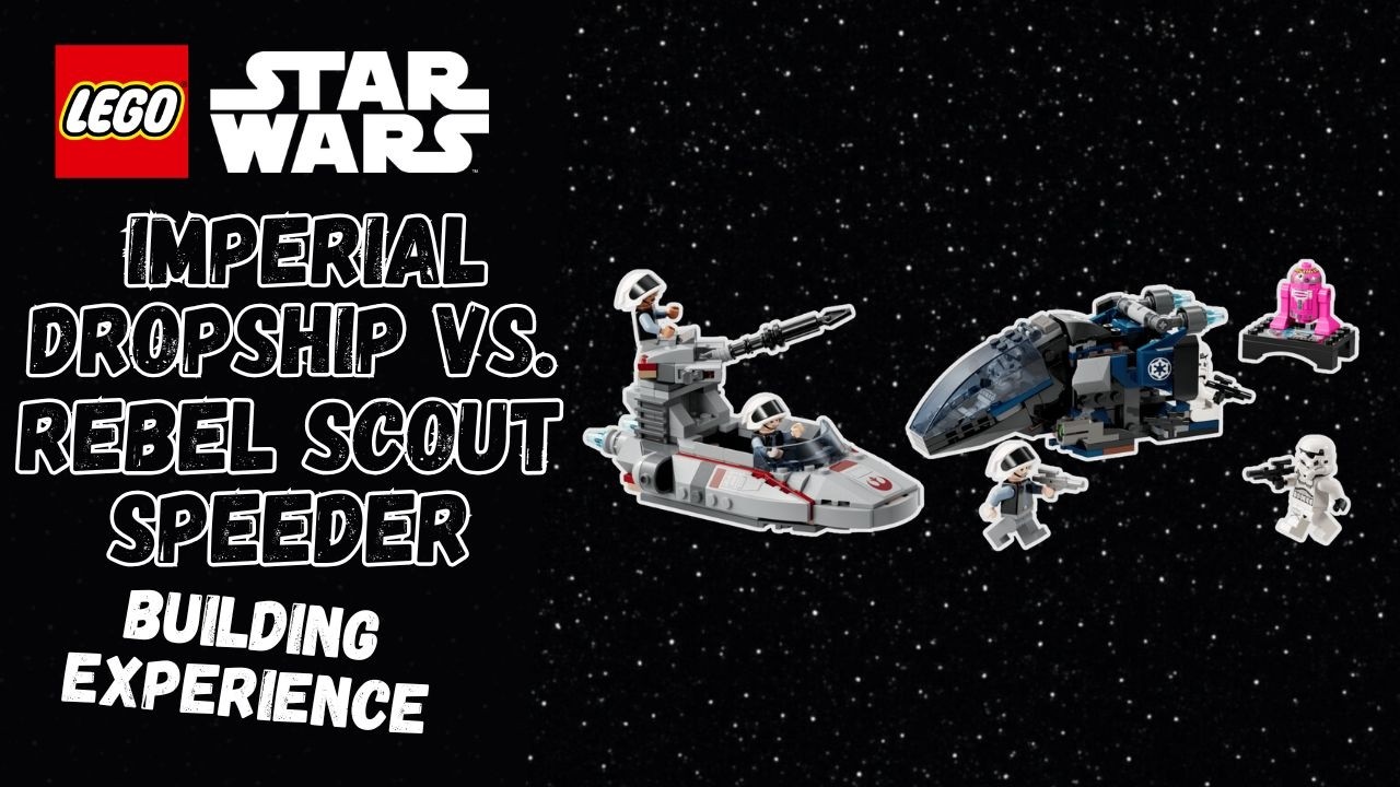 Lego Imperial Dropship vs Rebel Scout Speeder