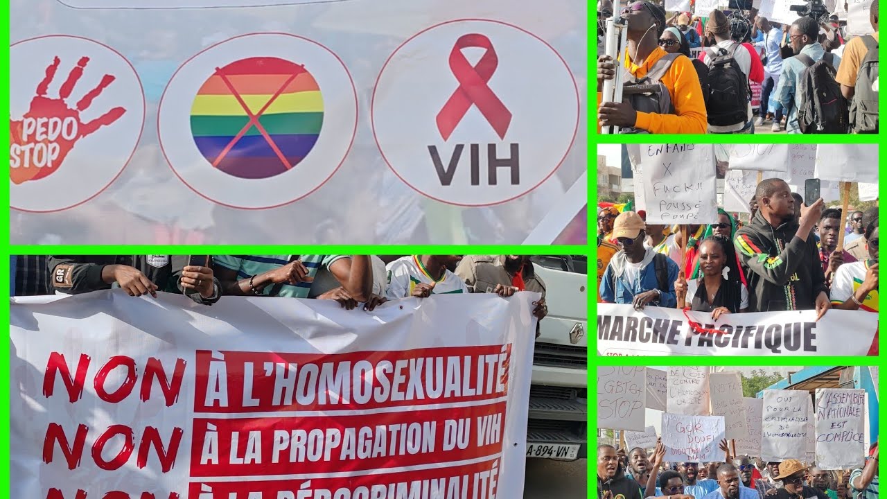 Marche pacifique des sénégalais pour la criminalisation de l'homosexualité au Sénégal.