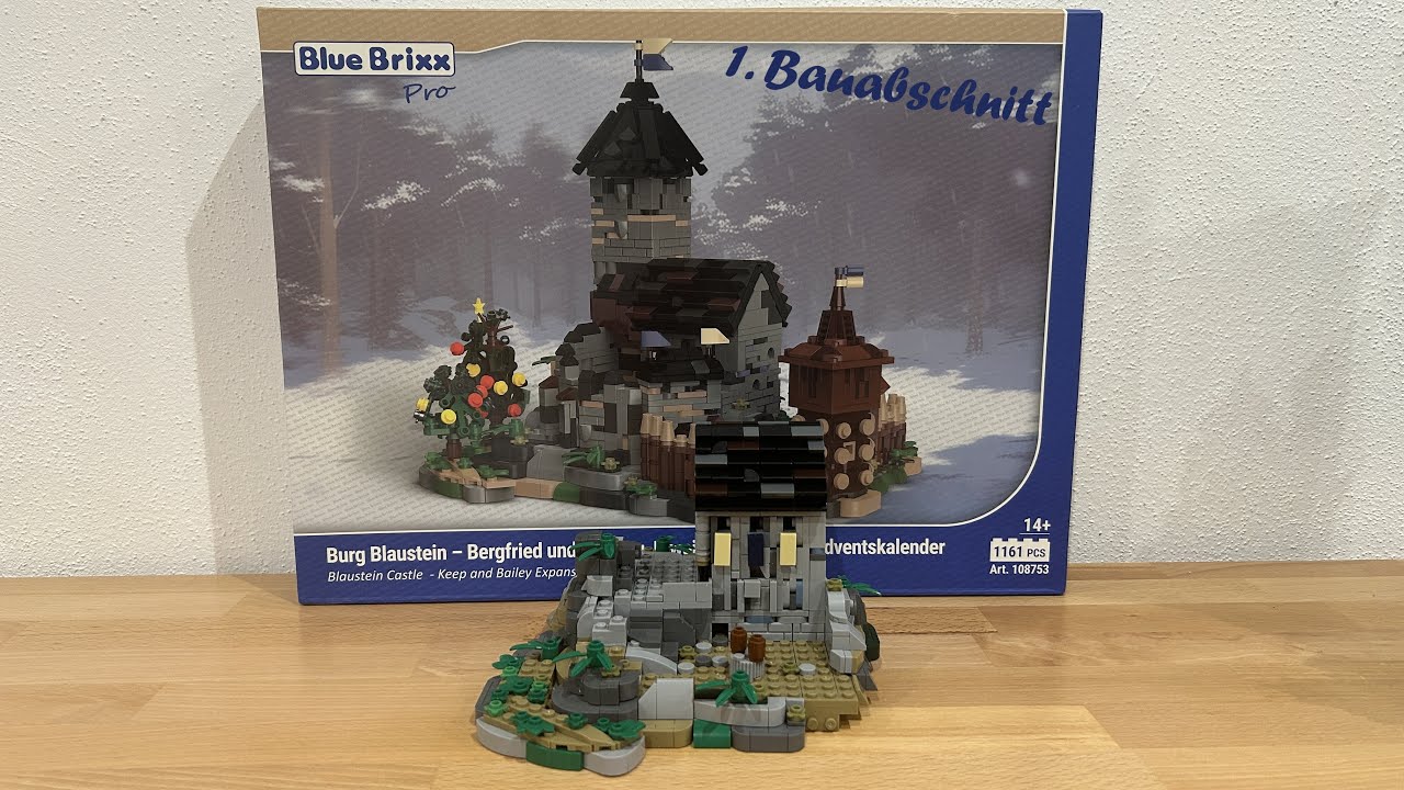 Wir bauen den 1. Bauabschnitt von der Burg Blaustein Adventskalender Erweiterung!