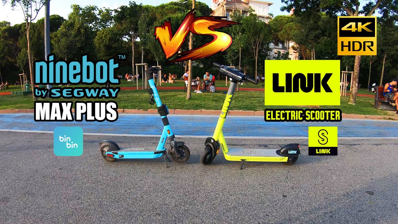 Ninebot Max Plus VS Link Electric Scooter - Acceleration Test (Environment Sound Only) 4K
