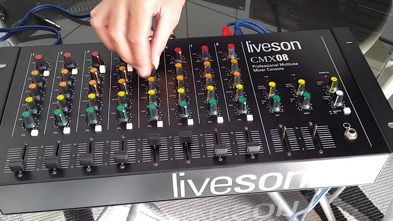 Mixer Liveson 8 canais CMX08
