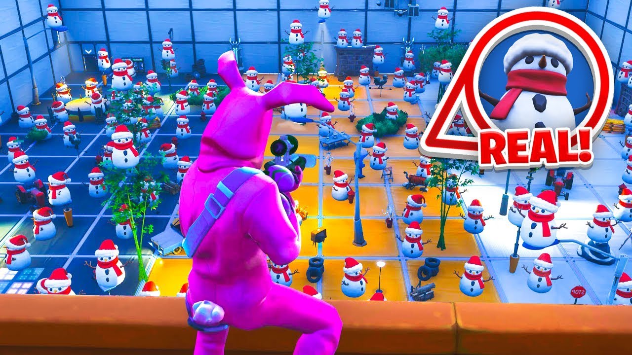 CAN YOU SPOT THE REAL SNOWMAN? (Fortnite Creative)