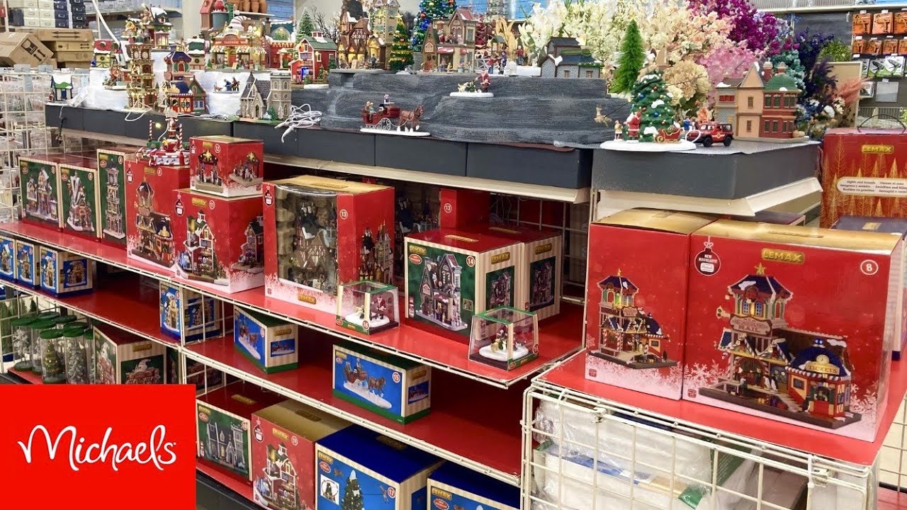 MICHAEL'S CHRISTMAS DECORATIONS CHRISTMAS DECOR LEMAX SHOP WITH ME SHOPPING STORE WALK THROUGH