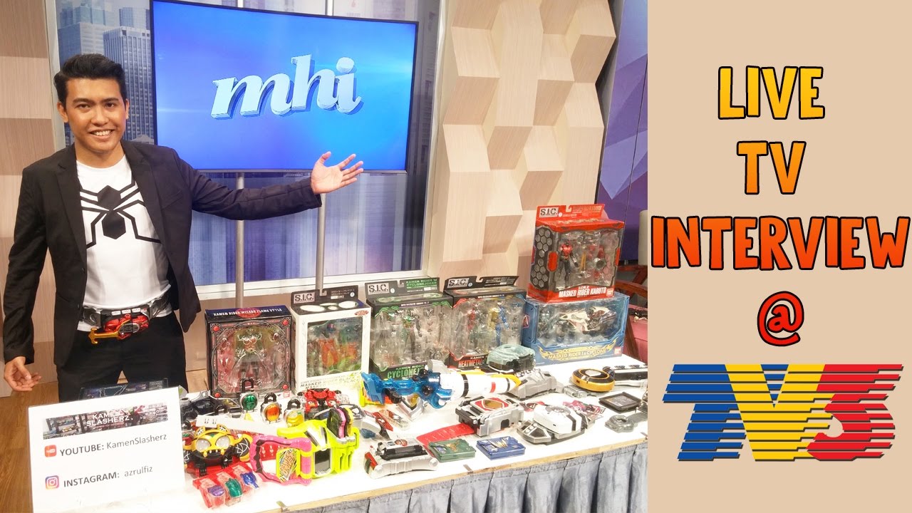 LIVE TV Interview at Malaysia Hari Ini (MHI) TV3 - Toy Collector - Kamen Rider