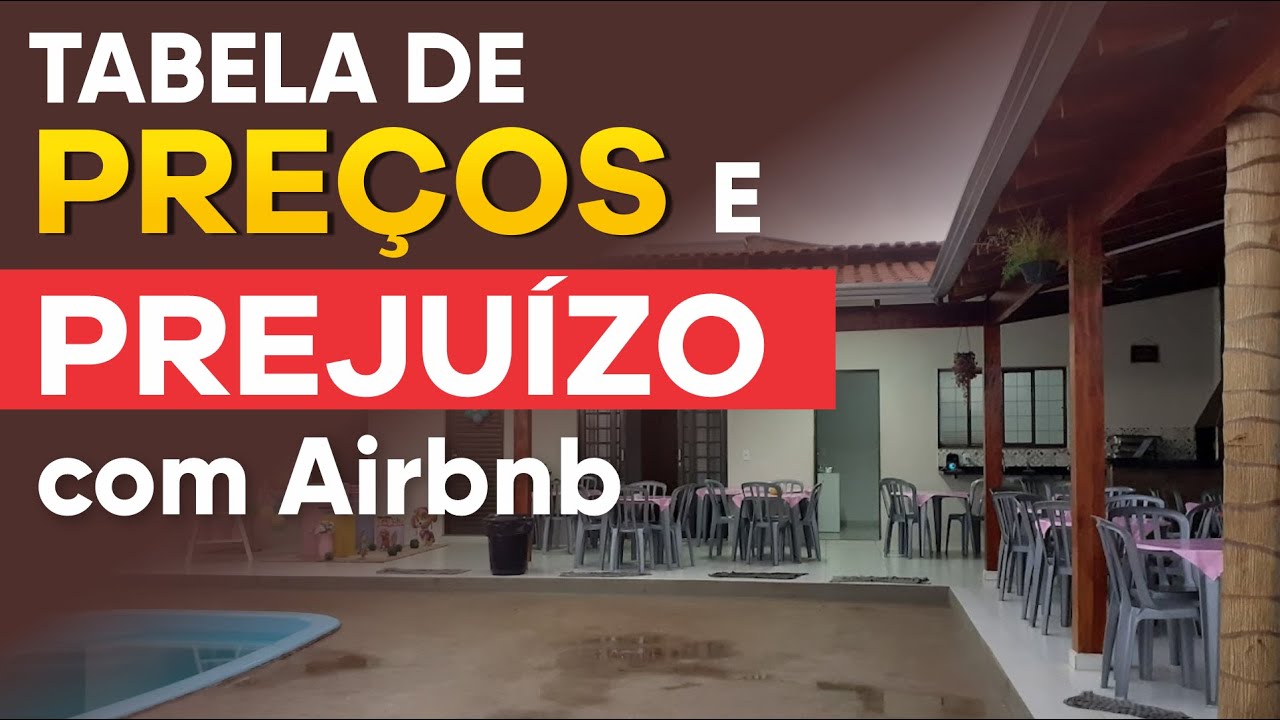 Prejuízo com Airbnb e Tabela de Preços do Espaço de Festas