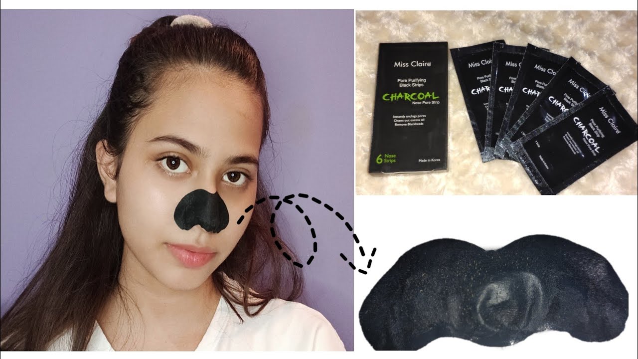 Miss Clair Charcoal Nose Pore Strip |Review & Demo| Anushree Gupta