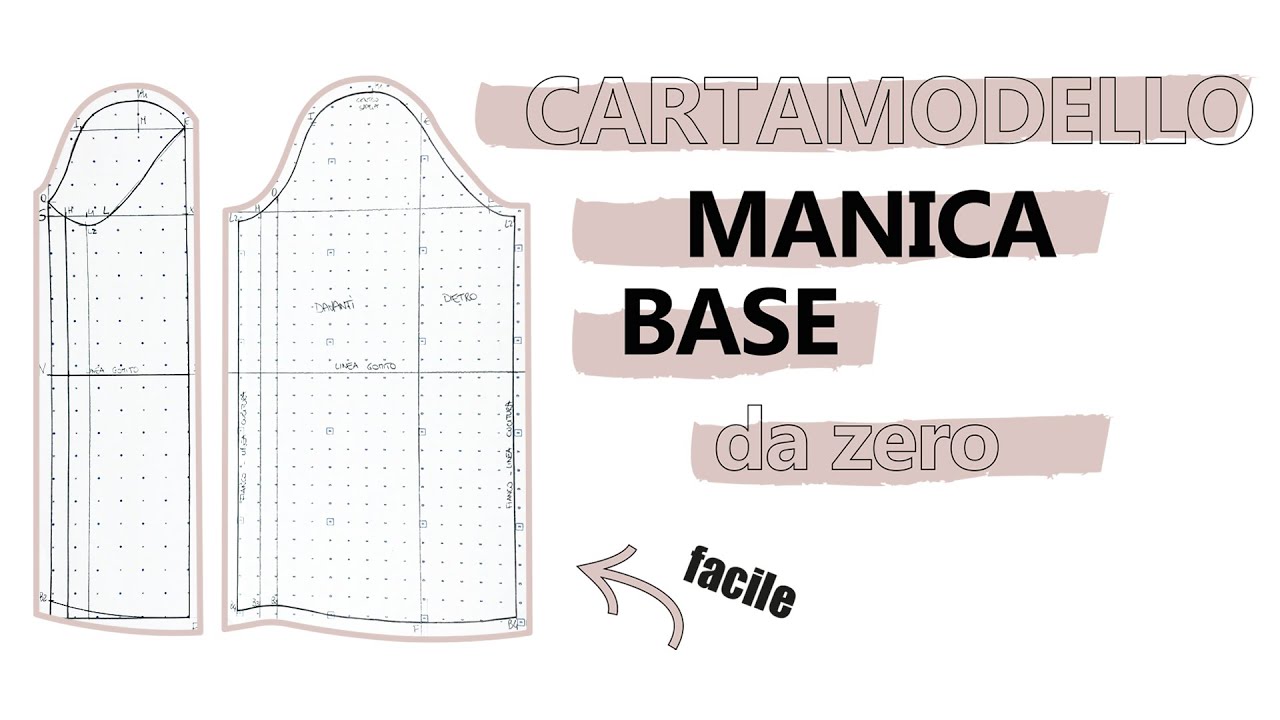 Come fare il CARTAMODELLO BASE DELLA MANICA SU MISURA da zero | SARA ARMELLIN