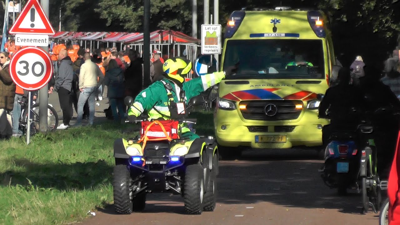 OvD-G op Ambulance QUAD begeleidt ambulances vanaf incidenten tijdens Marathon in Rotterdam! #1388
