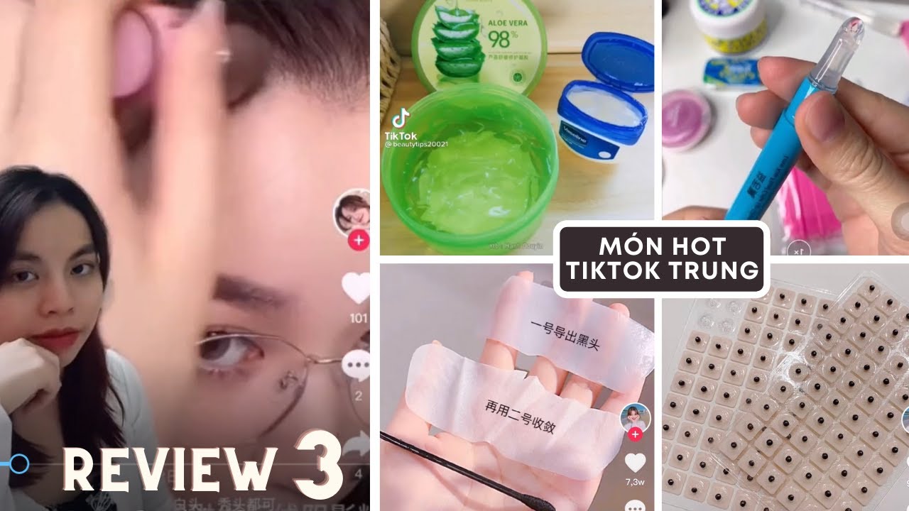 Review các món làm đẹp hot Tiktok Trung #3 | Có mẹo chữa thâm mắt🔥?