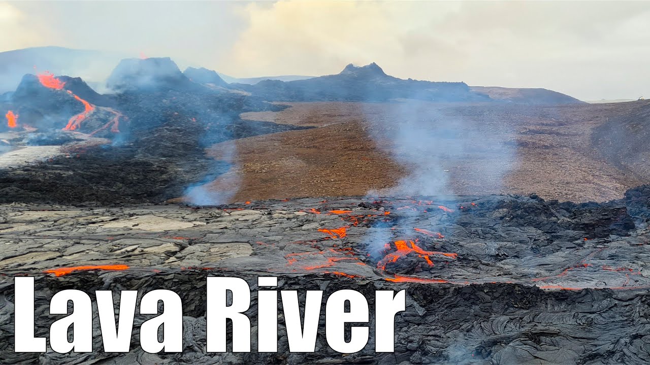 Lava River Timelapse, Geldingadalur Eruption