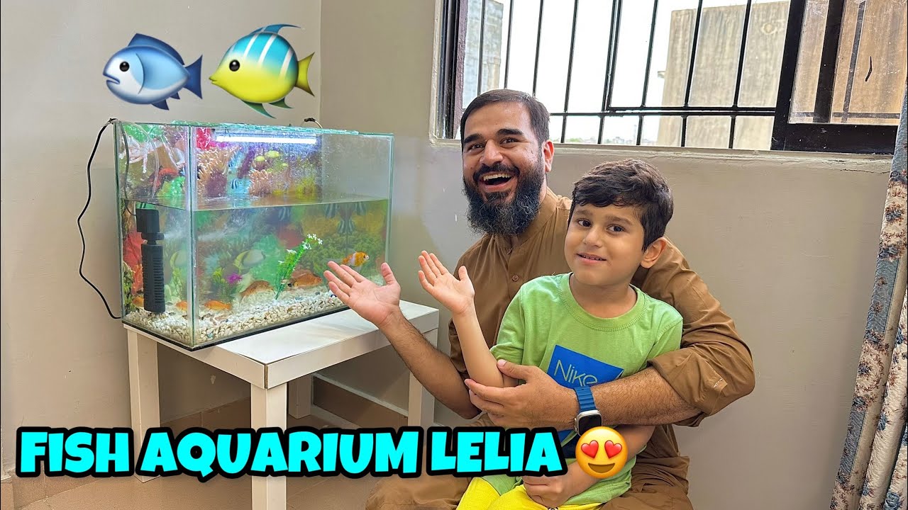 Fish aquarium lelia finally 😍 Fishes bhi le leen 🐠🐟
