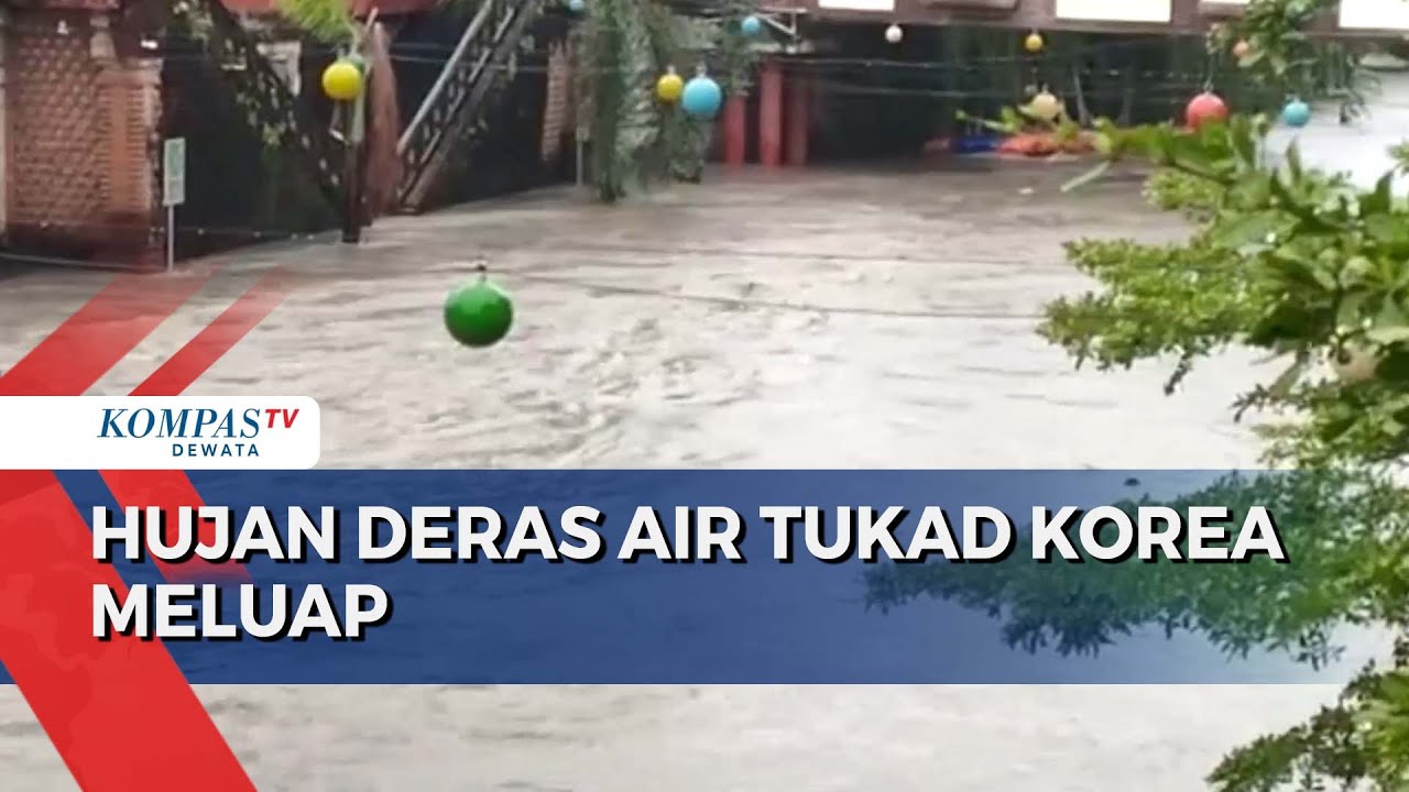 Hujan Deras Air Tukad Korea Meluap