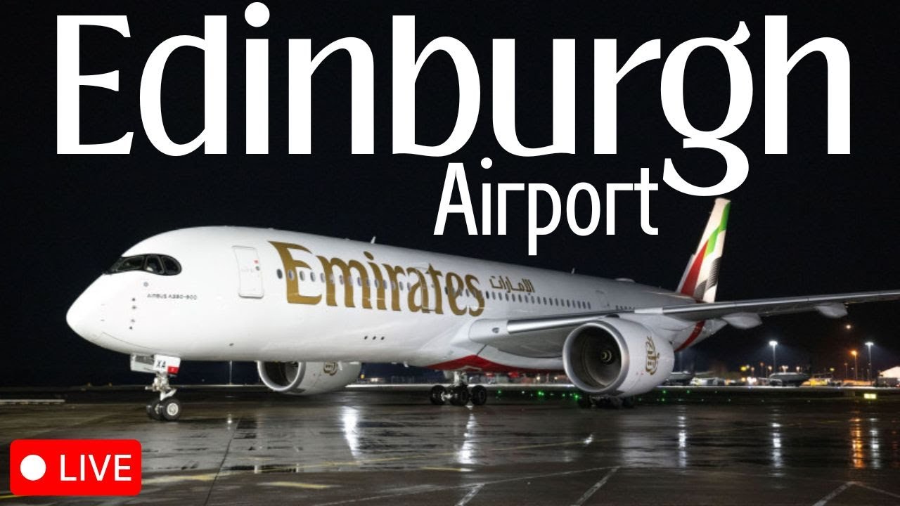 🔴 LIVE GUSTY Edinburgh Airport Plane Spotting 🛫