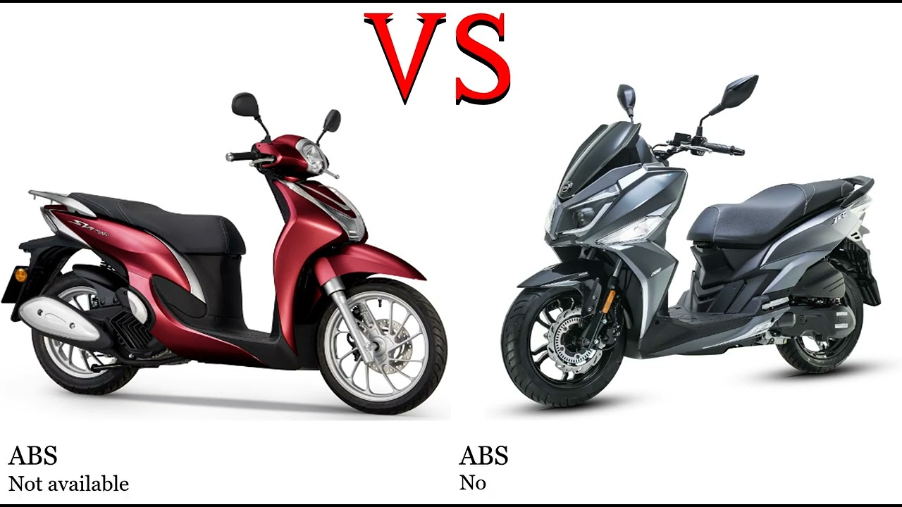 Honda SH 125 vs SYM Jet 14 200 Test specification comparison