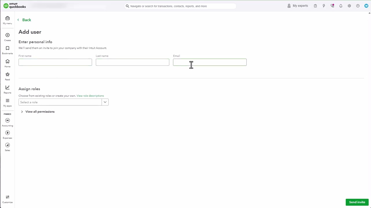 QuickBooks Online QBO Manage Users