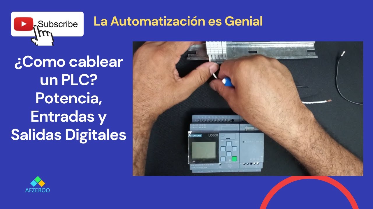 3# Como cablear la Alimentación de Voltaje, Entradas y Salidas Digitales del PLC LOGO 8