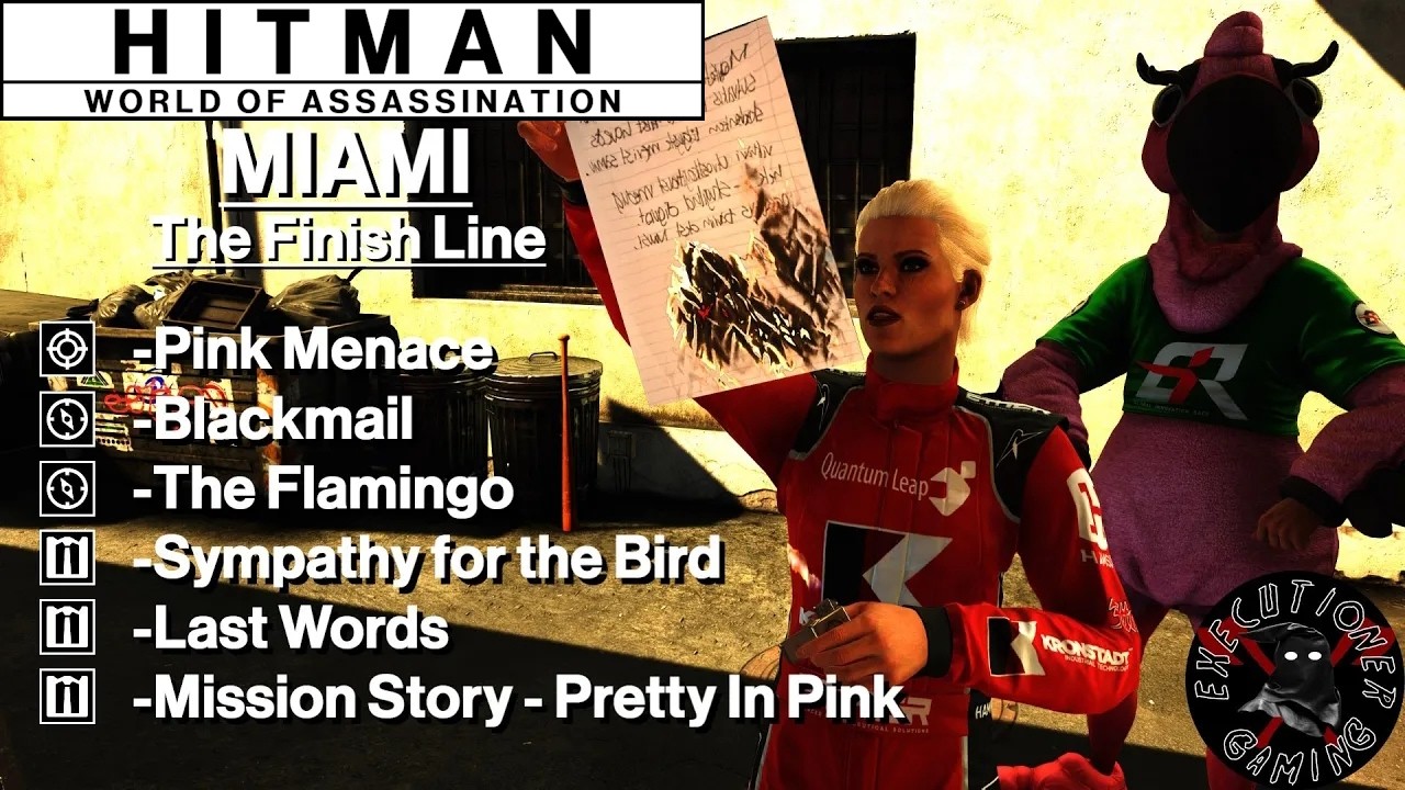 Hitman 3: Miami - The Finish Line - Pink Menace, Sympathy for the Bird, Last Words, Blackmail