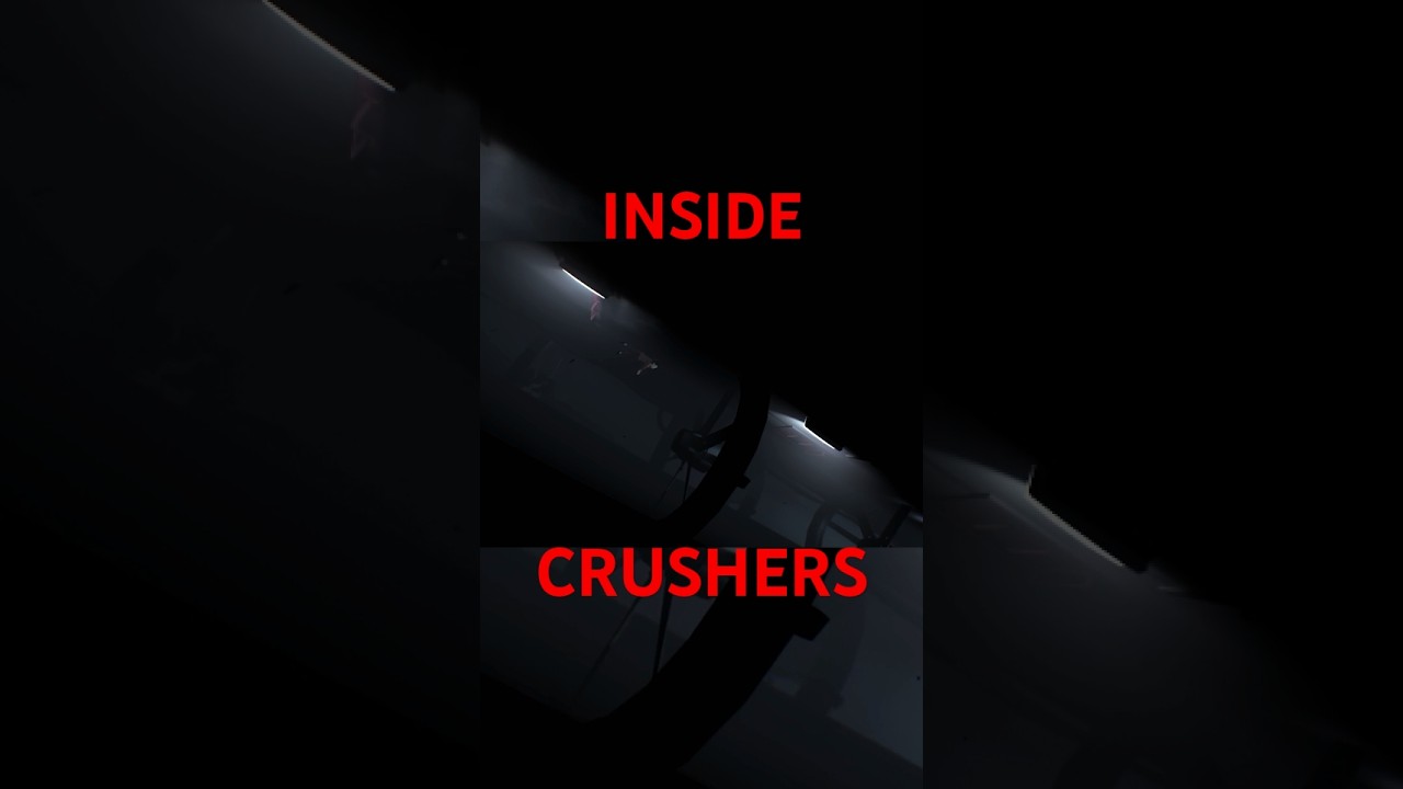 Escape through the crusher fans. 