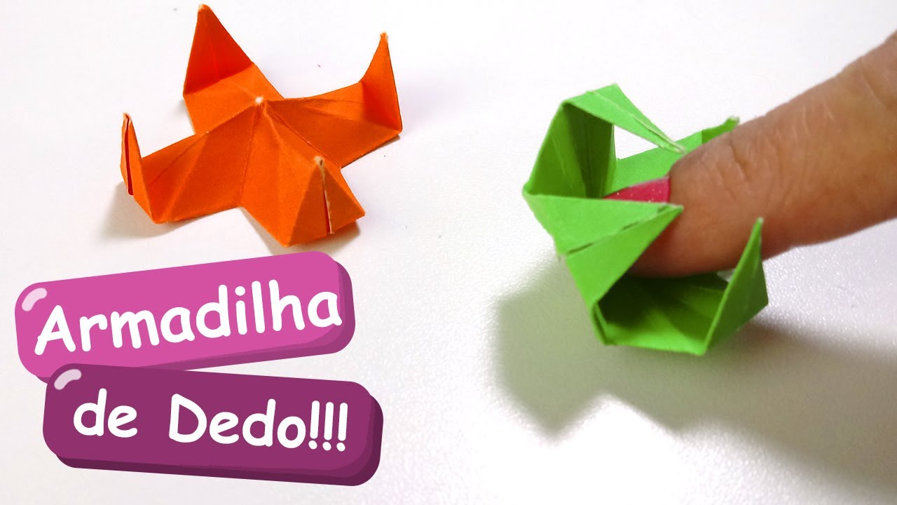 Como fazer origami DIY FINGER TRAP / Armadilha de dedo de papel (Marcelly Origami)