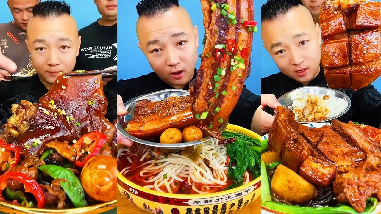 【ASMR MUKBANG 】丨PORK HEAD BURRITO丨SPICY CABBAGE
