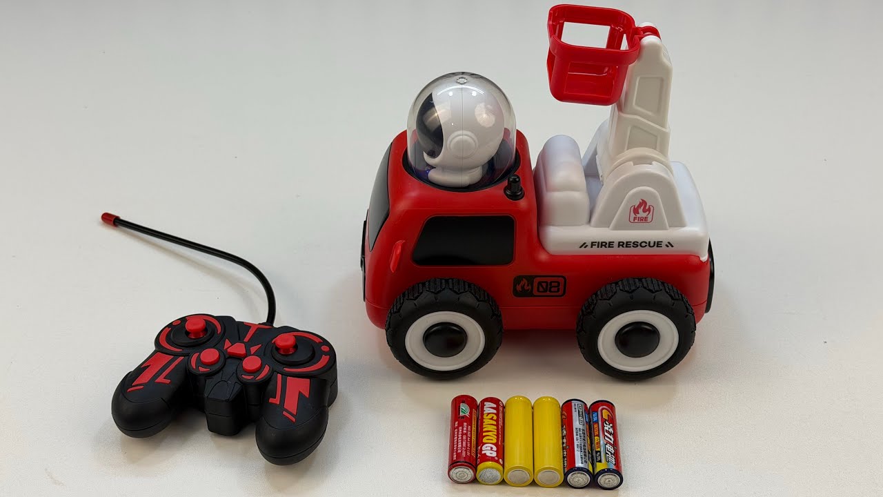 Unboxing RC space fire truck, cool RC drift racing car, urban RC police car, EV engineering car