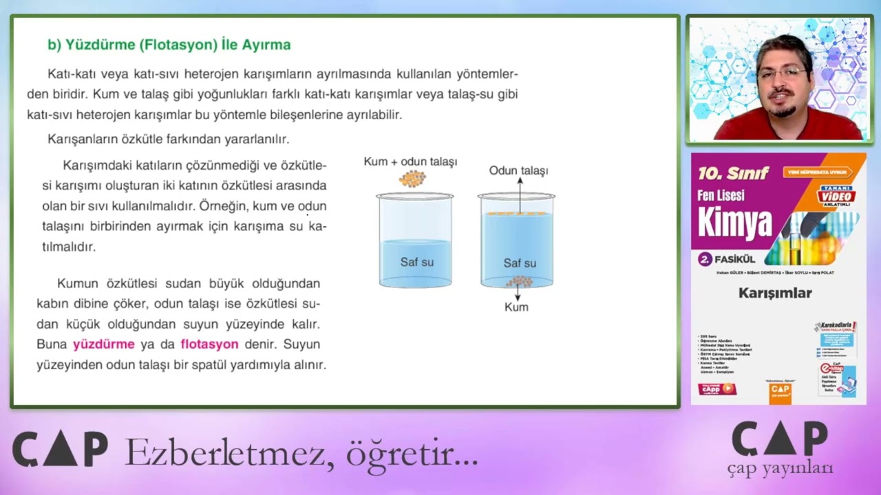 10.Sınıf FL Kimya-2.Fas.-Karışım Ayırma Teknikleri (Yoğunluk Farkı ile Ayırma)
