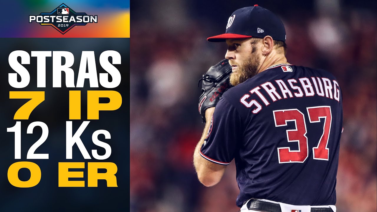 Nationals' Stephen Strasburg GOES OFF for 12 Ks, 0 ER in 7 innings in NLCS Game 3 | MLB Highlights