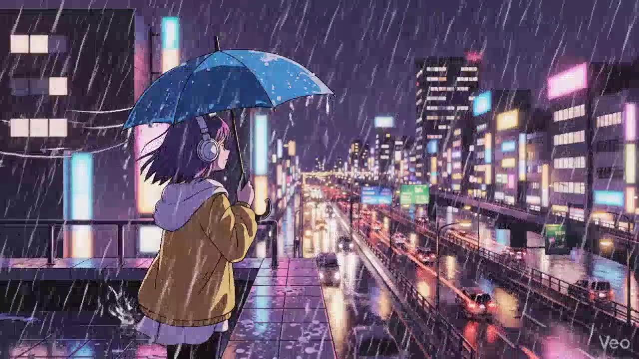 Late Night Study 🌧️ Rainy Japanese City Lofi