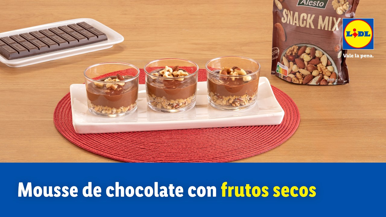 Mousse de chocolate con frutos secos 🍫🥜 | Recetas de postres | Lidl España