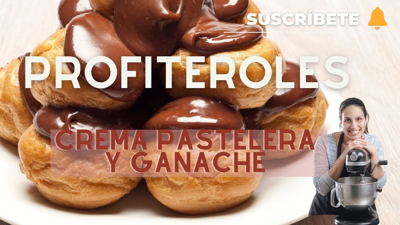 ¡Profiteroles con crema de vainilla y baño de ganache! ¡ESPECTACULARES! -Sandra Jarufe Pasteleria