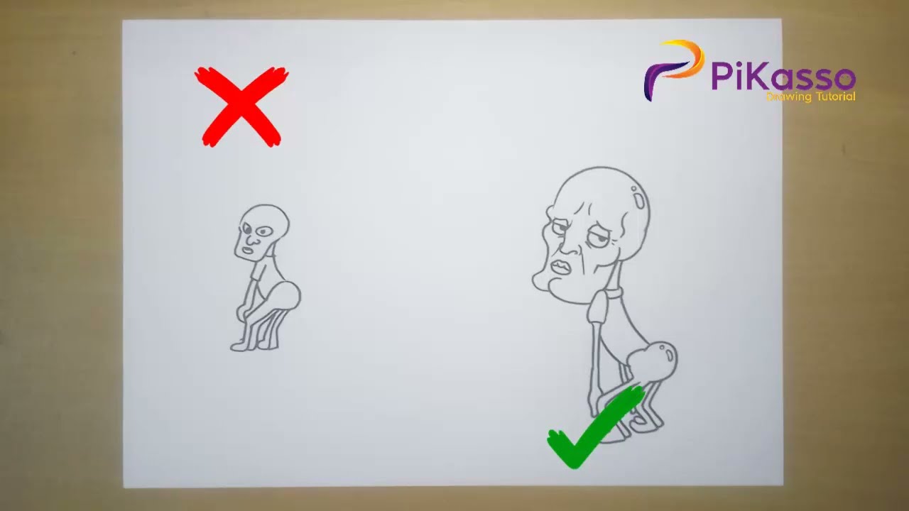 How to Draw Handsome Squidward Step by Step