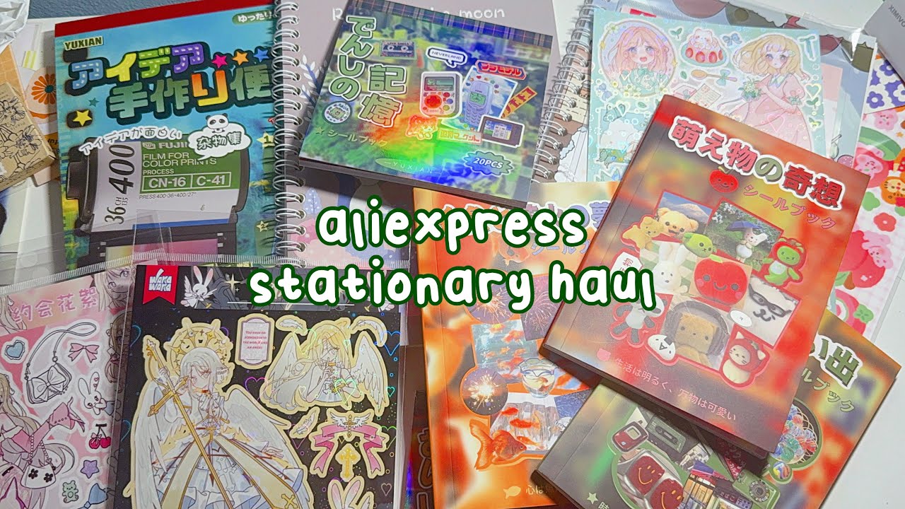 another aliexpress haul 🌝 | sticker books, memos, photocard holder