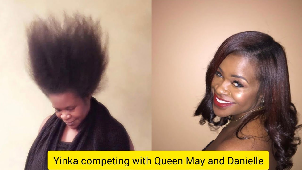 Yinka theisen competing with Queen May with the hairs her daughter has.. Lol