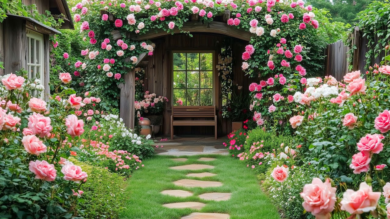 A Hidden Rose Cottage Garden 🌸 Where the Mind Slows Down & Stress Gently Fades Away 💗