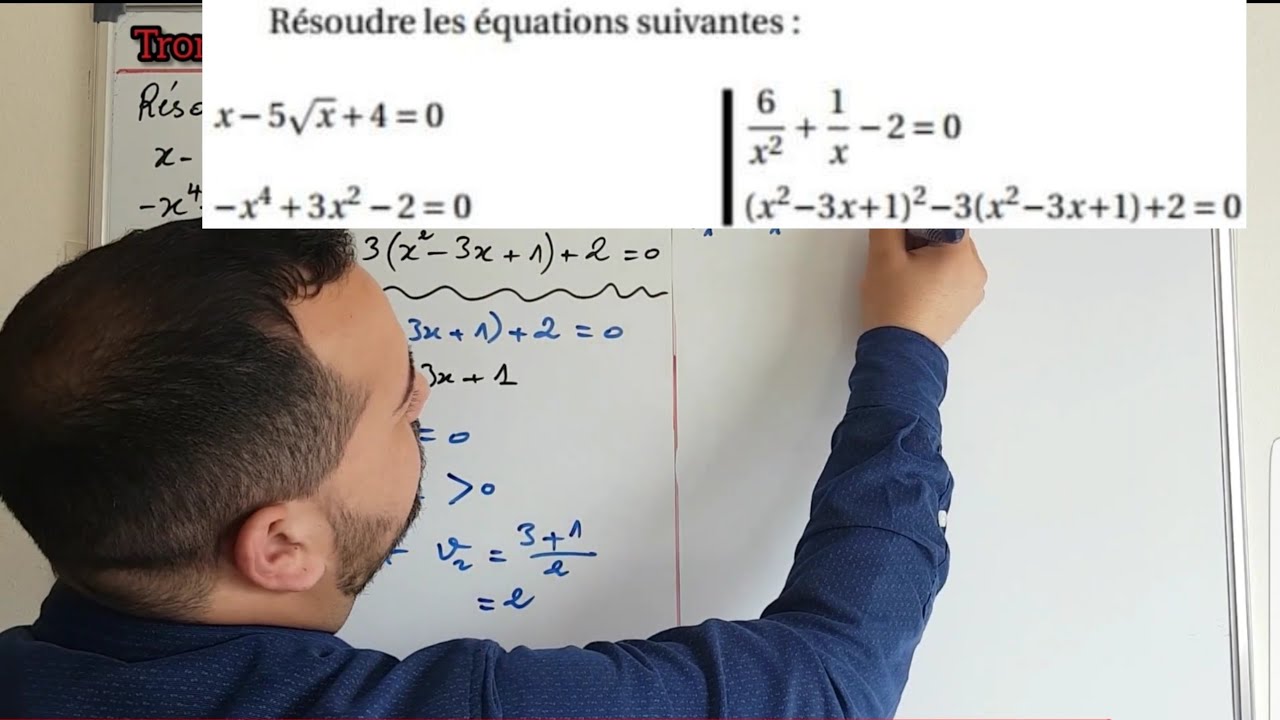 Maths tronc commun, équation avec changement de variable(préparation ,devoir N1)