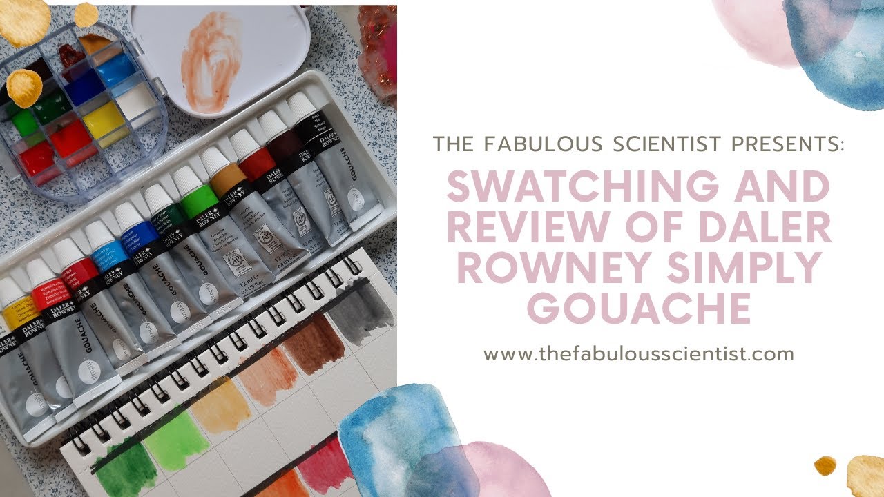 Swatching and Review of Daler Rowney Simply Gouache Set