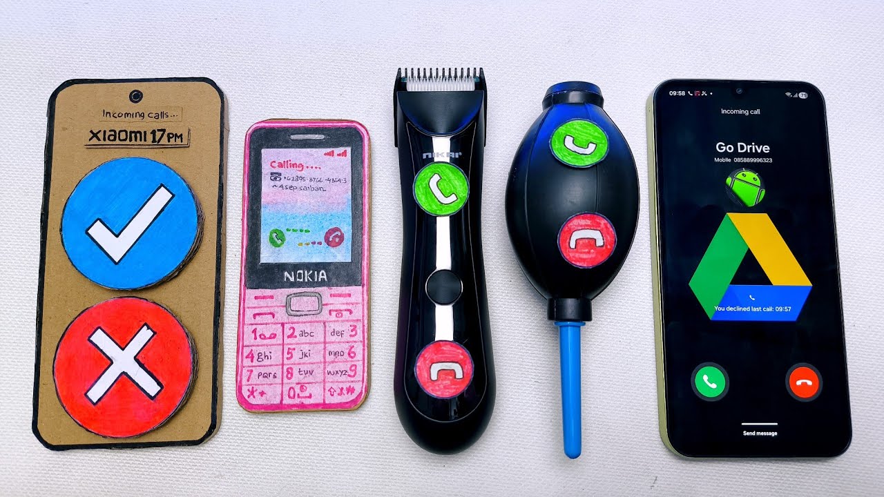 Xiaomi 17 Button vs Nokia vs Hair Clipper vs Blower vs Galaxy a15 incoming call