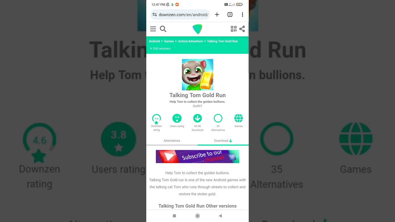 how to download Tom gold run old version