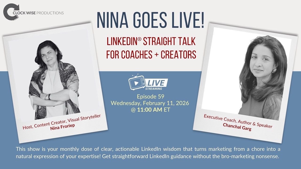 Nina Goes Live w/ Chanchal Garg! LI Straight Talk for Coaches + Creators