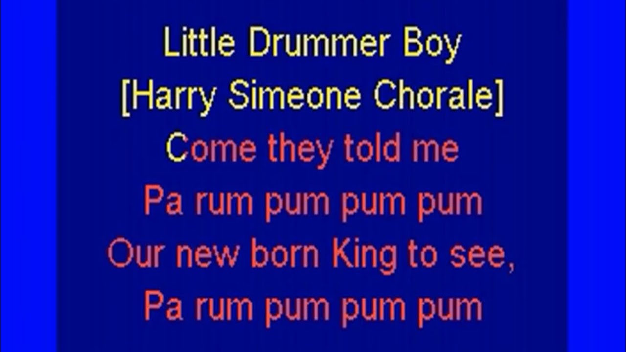 Christmas Little Drummer Boy Harry Simeone Chorale