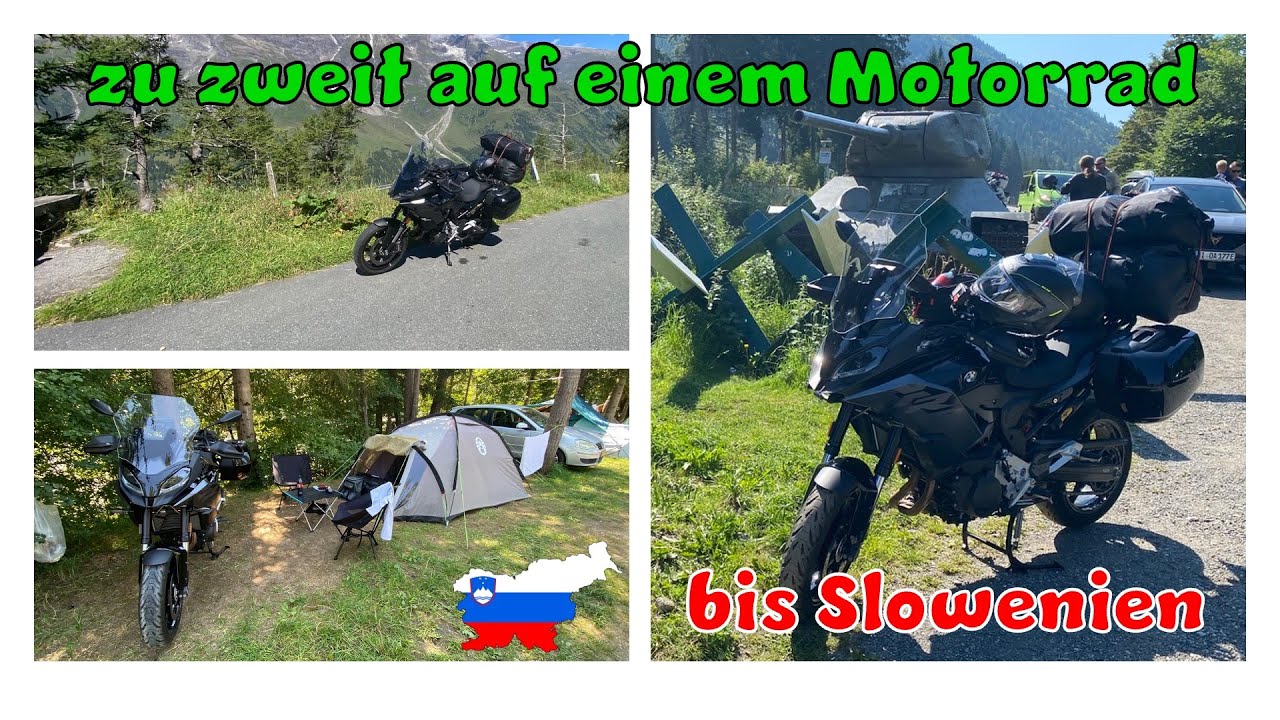 Zu ZWEIT mit EINEM Motorrad 😱 durch die Berge bis nach Slowenien